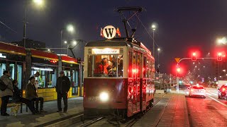 Przejazd Tram Front View 前面展望 Konstal 4N1 873 Tramwaje Warszawskie  Linia W [upl. by Lachus130]