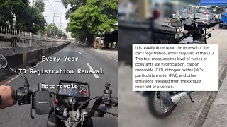 LTO Motorcycle Renewal Registration 2024  How to Renew  magkano  paano [upl. by Nnylrebma]