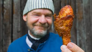 Fried Chicken From 1736  Comfort Food Origins  18th Century Cooking [upl. by Way]