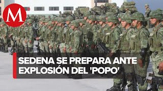 Ejército mexicano se alista en caso de explosión del Popocatépetl [upl. by Aenahs]