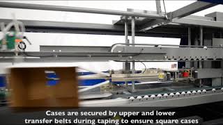 Tape case erector bottom sealer  From ABC Packaging Machine [upl. by Anniroc]