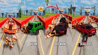 Super Heros Cars vs 100 Peoples 10 😱 BeamNGDrive  The Real Granny [upl. by Teirtza464]