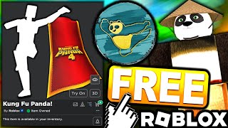 FREE EMOTEACCESSORY HOW TO GET Skadoosh Emote amp Dragon Warriors Red Cape ROBLOX Kung Fu Panda 4 [upl. by Eidoow969]