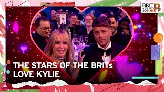 Aitch RAYE Greenday amp The BRITs Stars Are OBSESSED With Kylie Minogue  The BRIT Awards 2024 [upl. by Sheba]