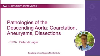 TPES 2024 Dr Pieter De Jager quotPathologies of the descending aortaquot [upl. by Asseram]