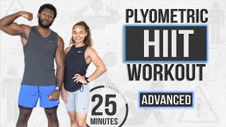 25 Minute Full Body Plyo HIIT Workout Advanced  No Equipment [upl. by Fitts]