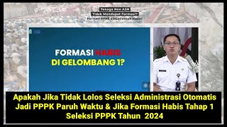 Apakah Tidak Lolos Administrasi Otomatis Jadi PPPK Paruh Waktu amp Formasi Habis Tahap 1 PPPK 2024 [upl. by Ffilc]