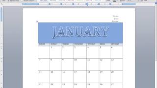 create a 12 month calendar in MS Word [upl. by Alilad]