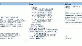 COBOL  String amp Unstring [upl. by Lamrej402]