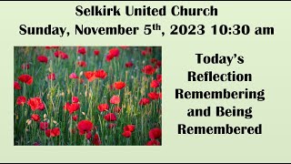 Selkirk United Church  Sunday November 5 2023 [upl. by Ward]