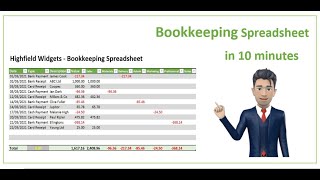 Create a Bookkeeping Spreadsheet in Excel in 10 minutes [upl. by Bourque]