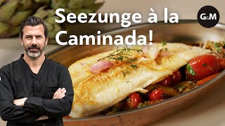 Rezept Ganze Seezunge auf mediterranem Gemüse  GaultMillau Schweiz [upl. by Murton230]