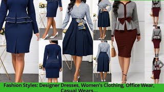 Fashion Styles Designer Dresses Womens Clothing Office Wear Casual Wears [upl. by Eelannej]