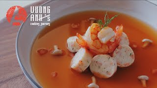 Seafood Mousseline with Tomato broth [upl. by Barnes]