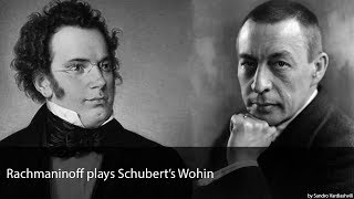 Rachmaninoff plays Schuberts Wohin [upl. by Ynetsed]