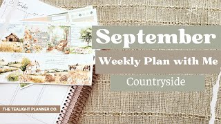 September Weekly Plan with Me  Weekly Planner Spread 99  915 2024  Country Theme [upl. by Llamaj446]