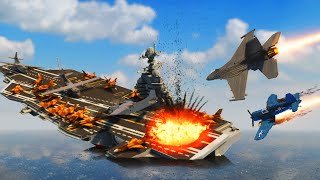 Realistic Aircraft Carrier Destruction 😱 Teardown [upl. by Coster]