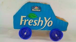 How To Make Easy Car With Cardboard Miniature Cardboard Car DesignCardboard Toys Making Video [upl. by Noryak]