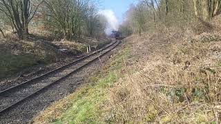 6046 storms the cauldon Lowe branch [upl. by Okemak]