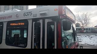 OC Transpo 2008 New Flyer D60LF articulated bus 6375  Hurdman station on the Transitway [upl. by Nylirek644]