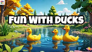 5 little ducks nursery rhymeKIDSTVENGCartoonalphbets kids kidsvediokidssong kidssongs [upl. by Pauiie]