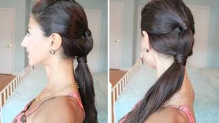 Heatless Summer Sectioned Ponytail [upl. by Enilemme]