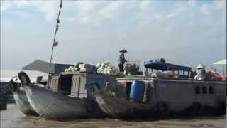 Mekong Delta Vietnam  floating market of Phong Dien [upl. by Sarina]