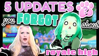 5 UPDATES YOU FORGOT WERE COMING to ROYALE HIGH [upl. by Annala729]