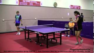 2013 SNDTTA Competition Spring Final Div 1 Kane Nam Ho vs Chermaine PCYC Hornsby 3rd Set [upl. by Leidgam]