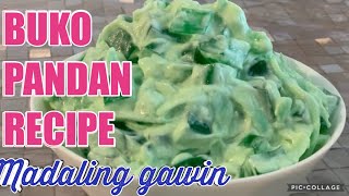 BUKO PANDAN  Panlasang pinoy  sweet danila [upl. by Outhe]