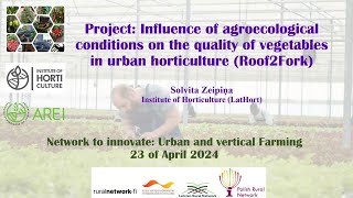 3 Influence of agro ecological conditions on the quality of vegetables in urban horticulture Solv [upl. by Hevak]