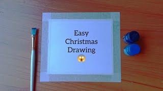 Very easy poster colouracrylic Christmas paintingक्रिसमस पेंटिंग कैसे बनायेstep by step tutorial [upl. by Pazice]