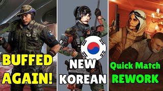 ALL 5 NEW CHANGES COMING SOON  Grim Buff 20 Korean Operator Quick Match 20  Rainbow Six Siege [upl. by Oirobil]