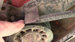 Ariens A21A42 Riding Mower Drive and Transmission Variation Belt Replacement Husquvarna No Reverse [upl. by Asilem]