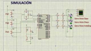 Brazo Robótico Controlado con PIC16F877A mediante Cinemática Inversa [upl. by Harrie]