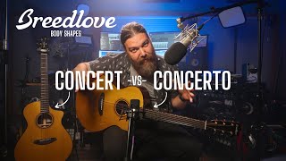 Breedlove Performer Pro Series Concert vs Concerto Body Shapes [upl. by Emilio650]