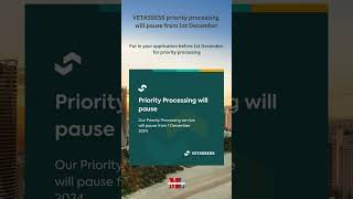 VETASSESS priority processing will pause from 1st December [upl. by Hilarius]