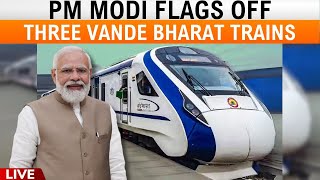 LIVE PM Modi flags off three Vande Bharat trains  News9 [upl. by Devon]