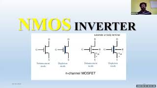 NMOS INVERTER OPERATION  VLSI DESIGN ENHANCEMENT MODE  DEPLETION MODE BTECHBEM TECHMEGATE [upl. by Ahsiaa]