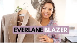 EVERLANE Oversized Blazer Review  Tryon  How to Style an Oversized Blazer [upl. by Salli]