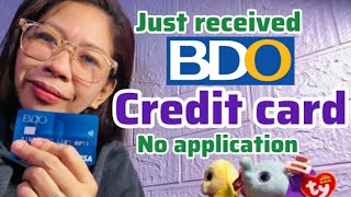 BDO CREDIT CARD WITHOUT APPLICATION how trending money philippines [upl. by Ainigriv126]