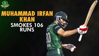 Muhammad Irfan Khan smokes 1️⃣0️⃣6️⃣  Pakistan Shaheens vs ACT Comets  Top End T20 Series Darwin [upl. by Vitus]