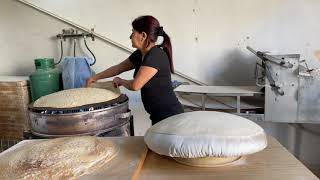 SAJ Bread Lebanese Traditional Flatbread How it’s Made خبز الصاج خبز لبناني تقليدي كيف يتم صنعها [upl. by Lemert]