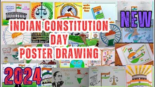 Indian Constitution Day Poster  National Law Day Drawing  Constitution Day  Samvidhan Diwas Chart [upl. by Atrebla]