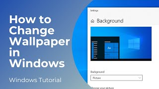 How to Change Desktop Wallpaper in Windows 10 [upl. by Aihtak356]