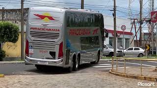 Vissta Buss DD da Piracicabana fazendo Adamantina x São Paulo na rodoviária de Garça [upl. by Eph732]