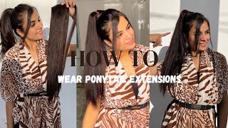 How To Wear Ponytail Extension  Hair Extension  The Shell Hair [upl. by Morel583]