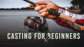 How to CAST a Spinning Rod amp Reel For Beginners  Updated [upl. by Euqenimod]