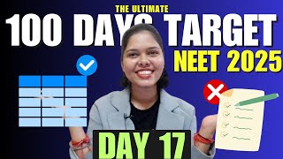 DAY 17  DAILY TARGETS FOR NEET 2025 scoring 650 in NEET 2025 challengestrategy for neet 2025 [upl. by Coleman808]