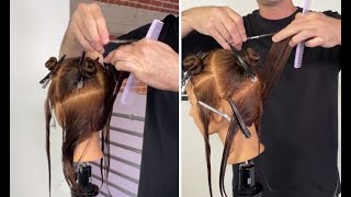 How to cut Long Layered Haircut amp Hairstyles for women  Long Concave Layers Tutorial [upl. by Reeher]